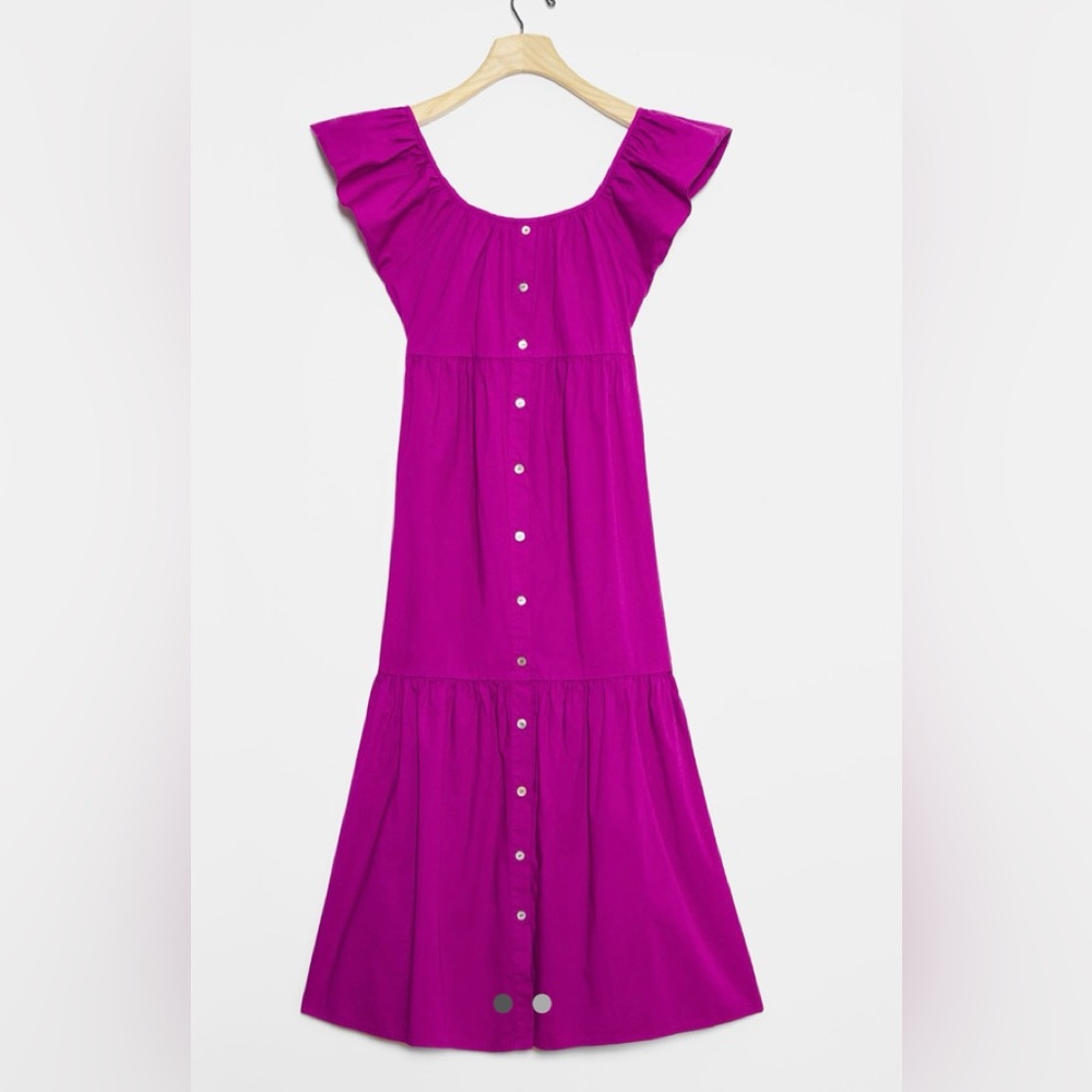 NWT ANTHROPOLOGIE PURPLE LUIZA TIERED MAXI DRESS XL